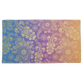 Golden Luxury Paisley op blauw, Paars en Oranje Kussensloop