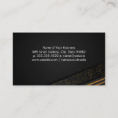 Golden Luxury Striped and Specited Background Visitekaartje (Achterkant)