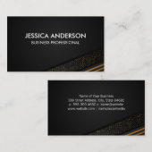 Golden Luxury Striped and Specited Background Visitekaartje (Voorkant / Achterkant)