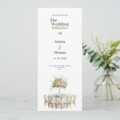 golden luxury white wedding invitation kaart (Staand voorkant)