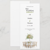 golden luxury white wedding invitation kaart (Voorkant / Achterkant)