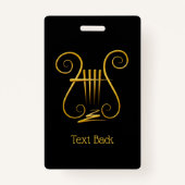 Golden Lyre Badge (Achterkant)