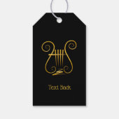Golden Lyre Cadeaulabel (Achterkant)