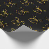 Golden Lyre Cadeaupapier (Hoek)