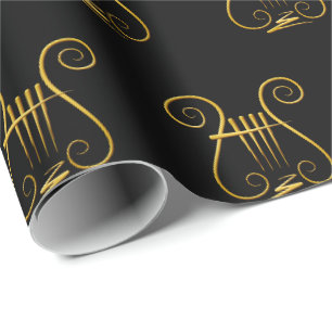 Golden Lyre Cadeaupapier