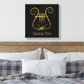 Golden Lyre Canvas Afdruk (Insitu (Slaapkamer))