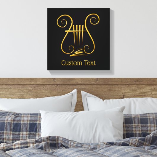 Golden Lyre Canvas Afdruk (Insitu (Slaapkamer))
