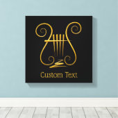 Golden Lyre Canvas Afdruk (Insitu (Houten vloer))