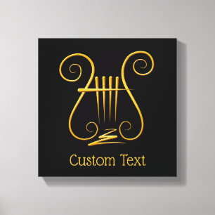 Golden Lyre Canvas Afdruk