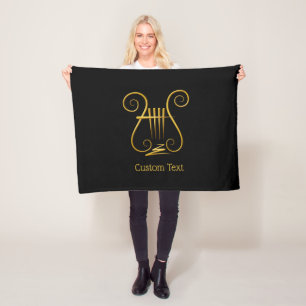 Golden Lyre Fleece Deken