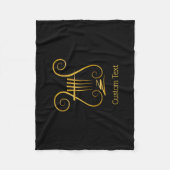 Golden Lyre Fleece Deken (Voorkant)