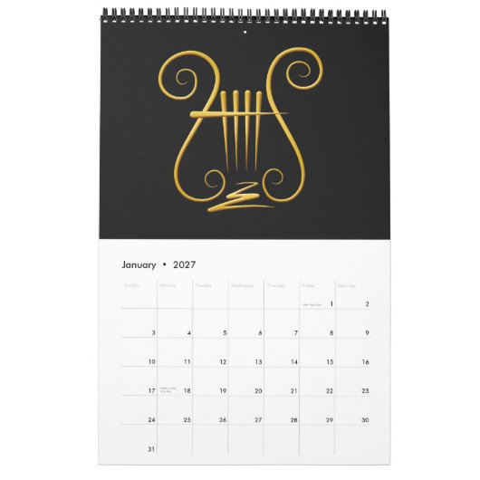 Golden Lyre Kalender (Jan 2027)