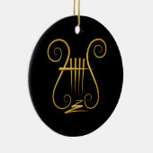 Golden Lyre Keramisch Ornament (Rechts)