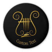 Golden Lyre Keramische Knop (Voorkant)