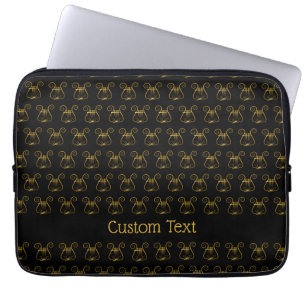 Golden Lyre Laptop Sleeve