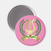 Golden lyre magneet (Voorkant / Achterkant)