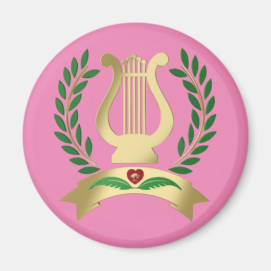 Golden lyre magneet (Voorkant)