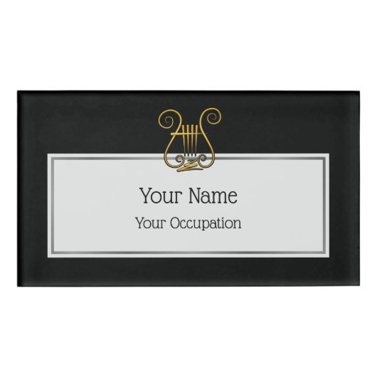 Golden Lyre Naambadge (Voorkant)