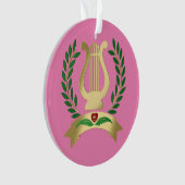 Golden lyre ornament (voorkant)