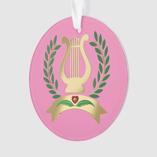 Golden lyre ornament (voorkant)