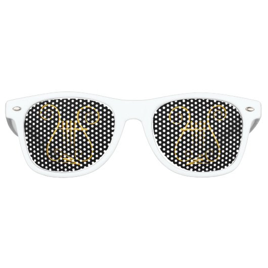 Golden Lyre Retro Zonnebril (Voorkant)