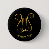 Golden Lyre Ronde Button 5,7 Cm (Voorkant)