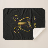 Golden Lyre Sherpa Deken (Voorkant (horizontaal))