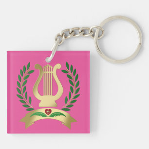 Golden lyre sleutelhanger