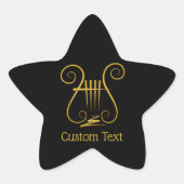 Golden Lyre Ster Sticker (Voorkant)