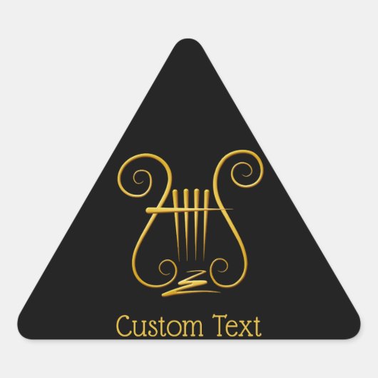 Golden Lyre Sticker (Voorkant)