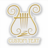 Golden Lyre Sticker (Voorkant)