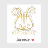 Golden Lyre Sticker (Vel)