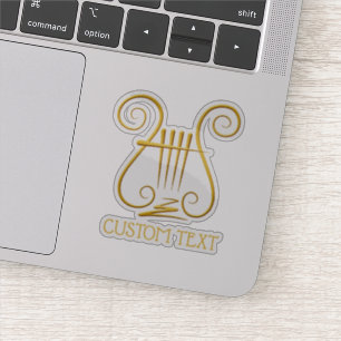 Golden Lyre Sticker