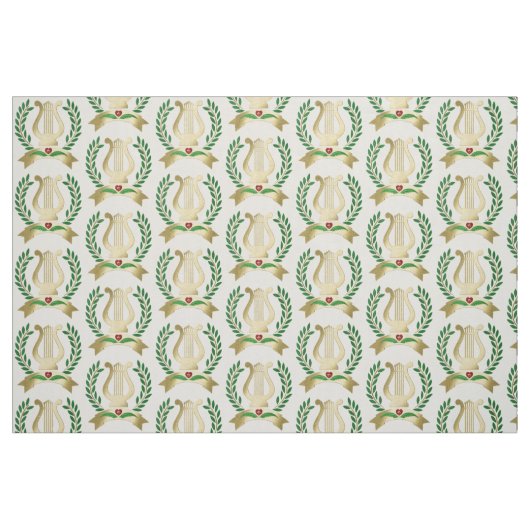 Golden lyre stof (Fat Quarter)