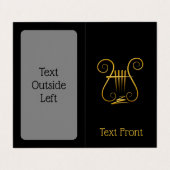 Golden Lyre Visitekaartje (Buitenkant ongevouwen)