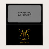 Golden Lyre Visitekaartje (Buitenkant ongevouwen)