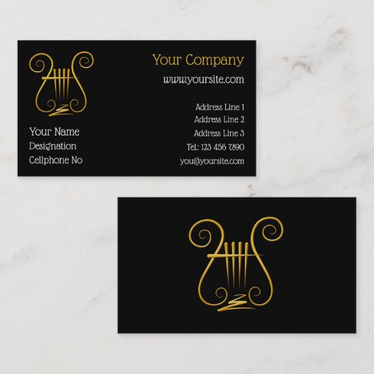 Golden Lyre Visitekaartje (Voorkant / Achterkant)