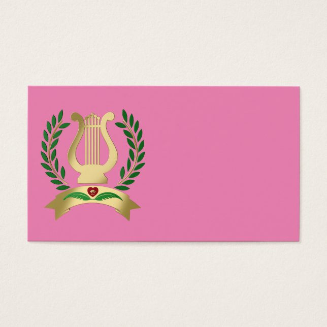 Golden lyre visitekaartjes (Voorkant)