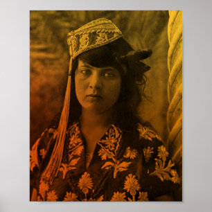 Golden Maghreb Joodse Tunesische Djerba Girl Vrouw Poster