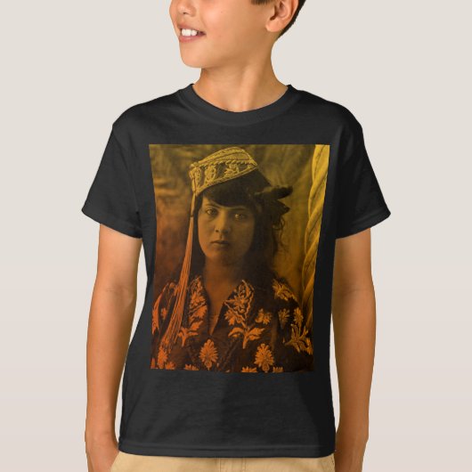 Golden Maghreb Joodse Tunesische Djerba Girl Vrouw T-shirt (Voorkant)