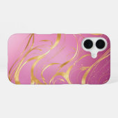 Golden Magic Ribbons Phone Case iPhone 16 Hoesje (Achterkant horizontaal)