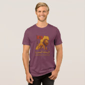 "Golden Majesty of Morocco | Lion & Arabic Kingdom Tri-Blend Shirt (Voorkant volledig)