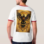 "Golden Majesty Soars: Eagle Vision T-shirt" T-shirt (Achterkant)