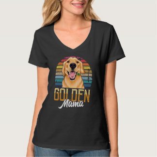 Golden Mama Cute Golden Retriever Dog Mam Pet T-shirt