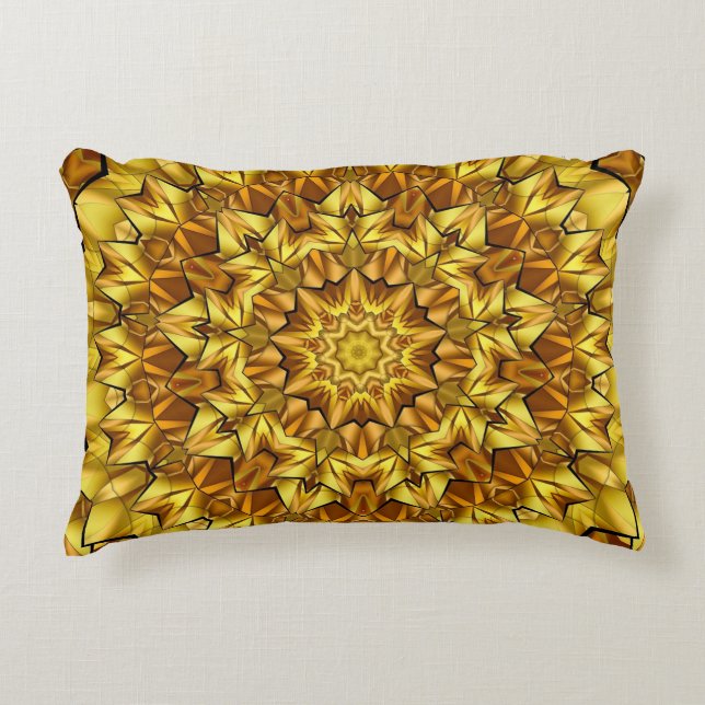 Golden Mandala Antiek Abstract Design-63495 Accent Kussen (Voorkant)