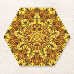 Golden Mandala Antiek Abstract Design-63495 Kartonnen Onderzetters