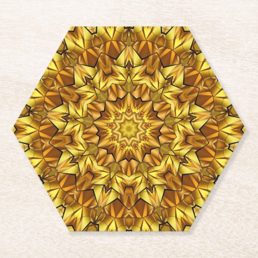 Golden Mandala Antiek Abstract Design-63495 Kartonnen Onderzetters (Voorkant)