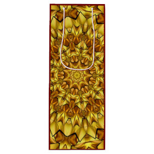 Golden Mandala Antiek Abstract Design-63495 Wijn Cadeautas