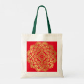 Golden Mandala Art Design Bag Tote Bag (Achterkant)