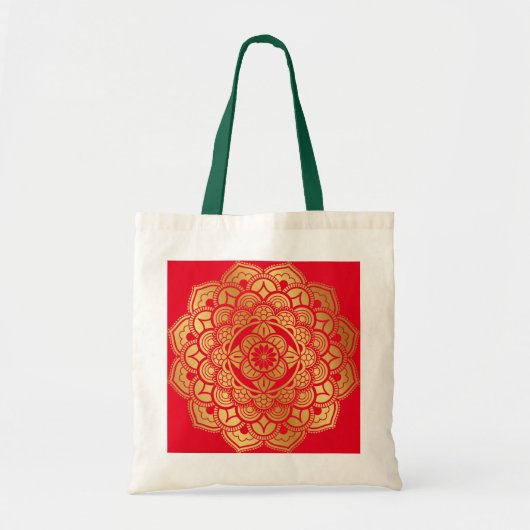 Golden Mandala Art Design Bag Tote Bag (Voorkant)